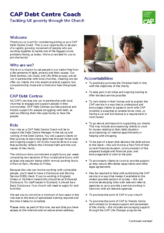 Debt Coach Role Profile 2024